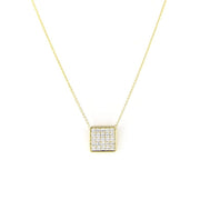 Picture of square charm diamond necklace wedding