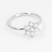 Picture of engagement ring diamond wedding band