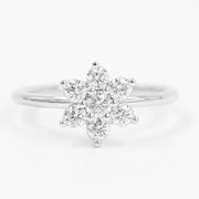 Picture of engagement ring diamond wedding band