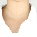 Load image into Gallery viewer, Picture of diamond heart necklace heart diamond
