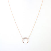 Picture of diamond horn pendant necklace 14k gold