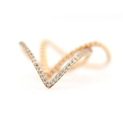 Picture of diamond ring diamond set v shape 14k