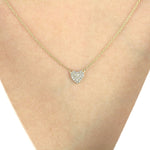 Load image into Gallery viewer, Picture of diamond heart pendant necklace pave
