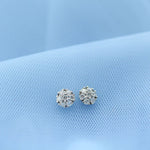 Load image into Gallery viewer, Picture of diamond earrings diamond cluster
