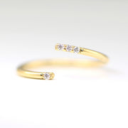Picture of 13mm minimalist twist open diamond ring