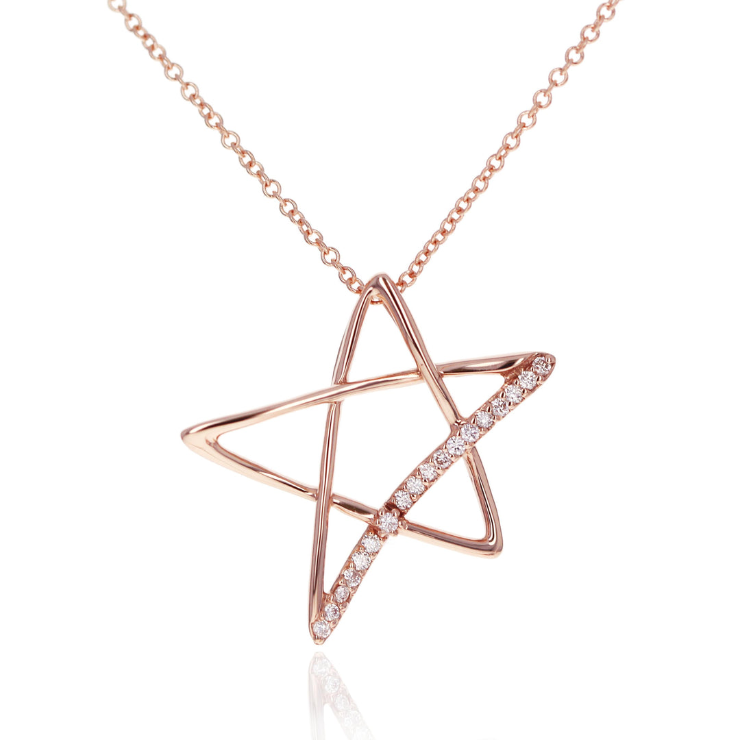 Picture of diamond star necklace star diamond