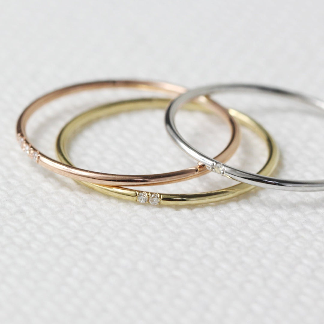 Picture of minimalist wedding band diamond wedding