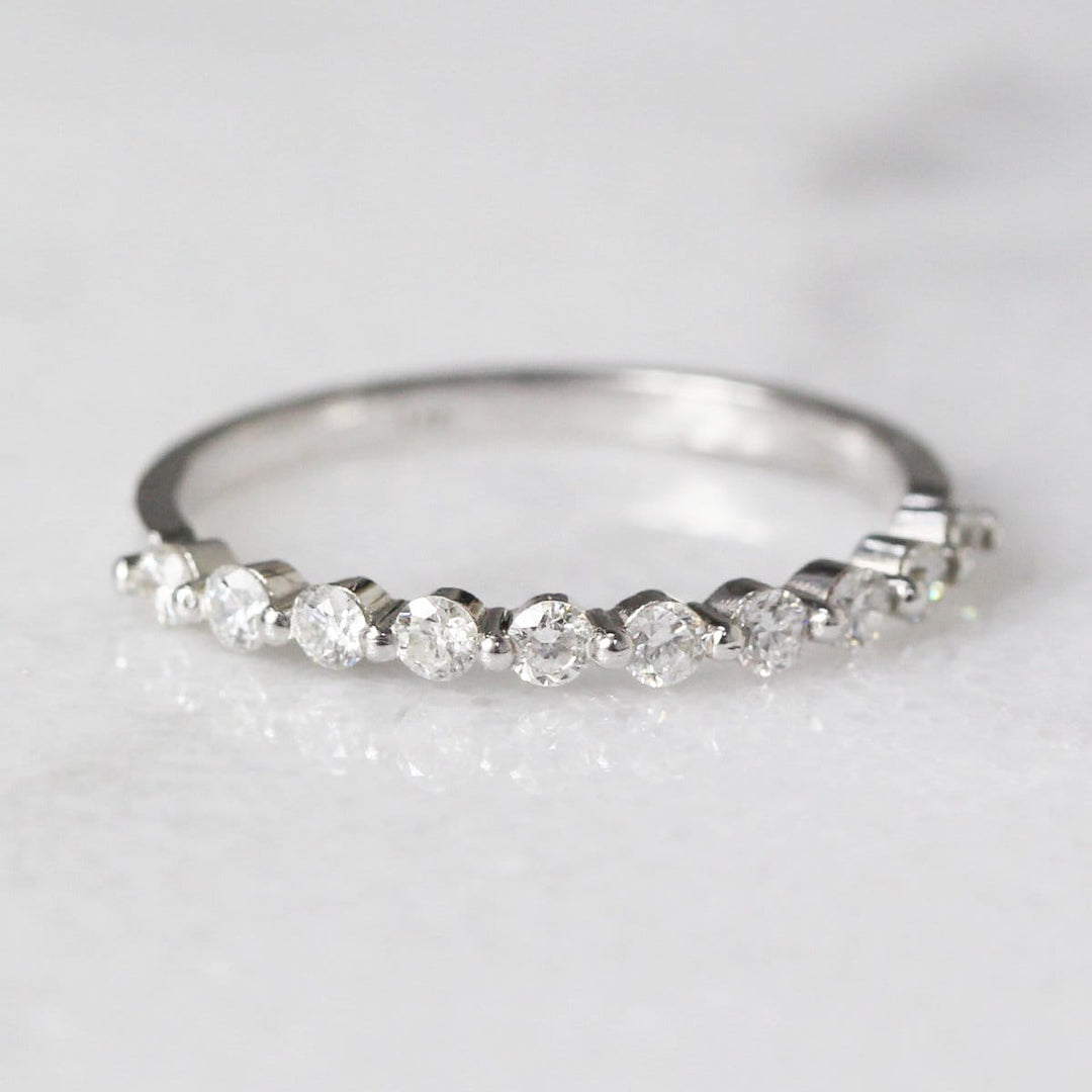 Picture of diamond ring half eternity ring 030 ctw