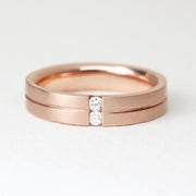 Picture of wedding band double diamond wedding ring