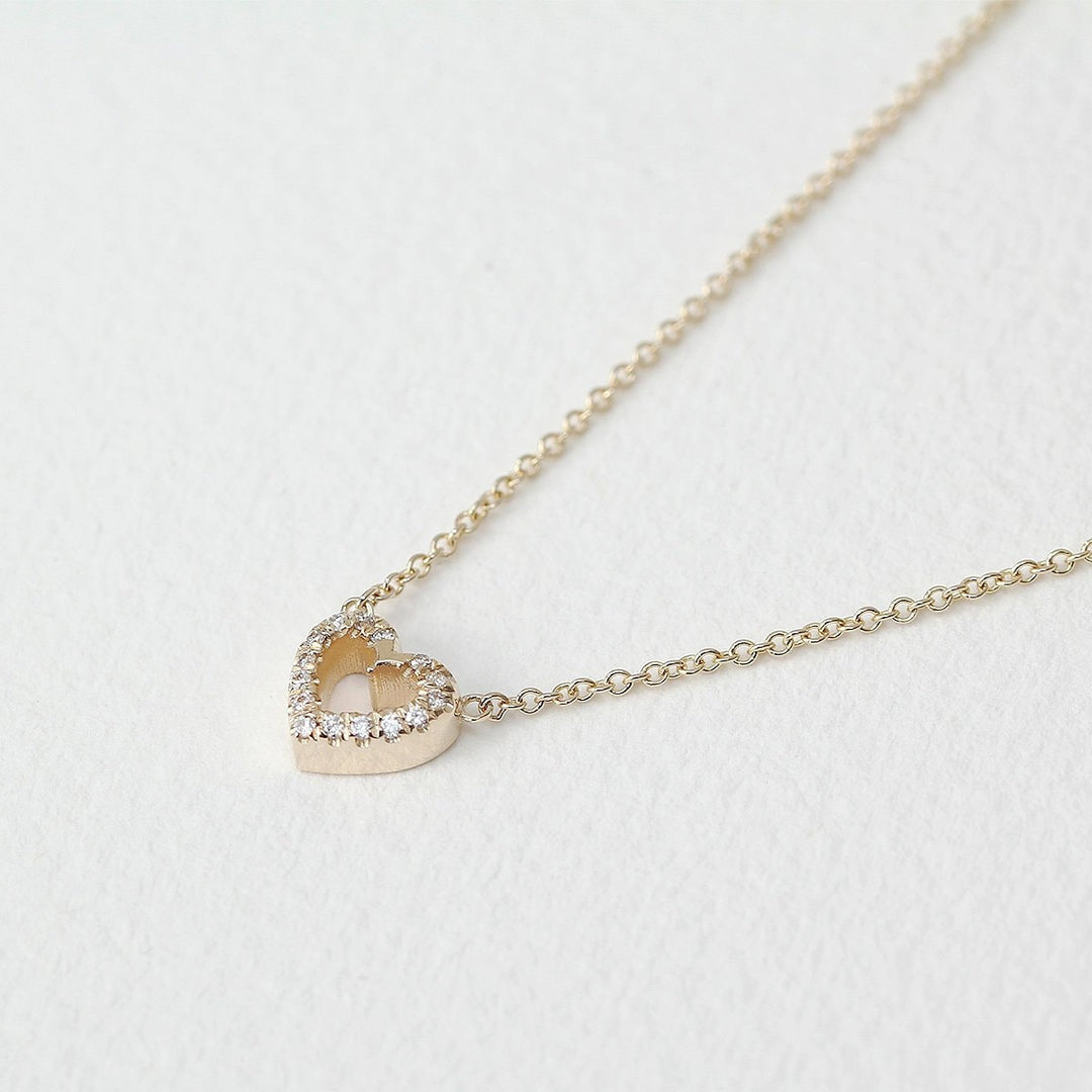 Picture of diamond heart necklace heart diamond