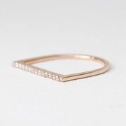 Picture of diamond ring 14k solid gold bar diamond