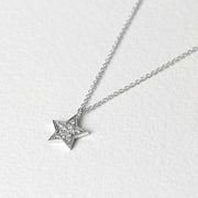 Picture of diamond star necklace star pendant