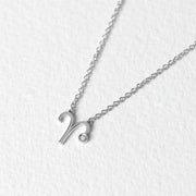 Picture of aries zodiac sign diamond necklace aries