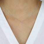 Load image into Gallery viewer, Picture of leo zodiac sign diamond necklace leo
