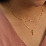 Load image into Gallery viewer, Picture of diamond cross necklace cross necklace
