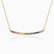 Picture of rainbow sapphire necklace natural multi