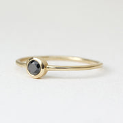 Picture of black diamond ring minimalist ring black