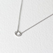 Picture of cancer zodiac sign diamond necklace