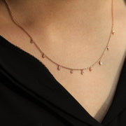 Picture of teardrop round bezel diamond drop dangle