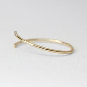 Picture of minimalist twist open diamond ring 14k