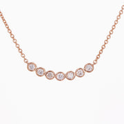 Picture of diamond cluster necklace 7 bezel diamond