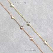 Picture of diamond bracelet 14k gold three diamond