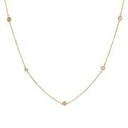 Picture of diamond by the yard necklace 5 bezel
