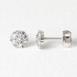 Load image into Gallery viewer, Picture of diamond earrings diamond cluster
