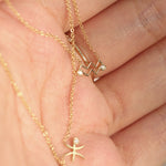 Load image into Gallery viewer, Picture of aquarius zodiac sign diamond necklace
