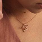 Load image into Gallery viewer, Picture of diamond star necklace star diamond
