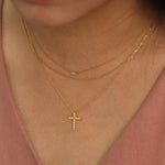 Load image into Gallery viewer, Picture of diamond cross necklace cross necklace
