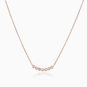 Picture of diamond cluster necklace 7 bezel diamond