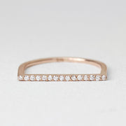 Picture of diamond ring 14k solid gold bar diamond