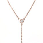 Load image into Gallery viewer, Picture of diamond lariat necklace long y drop
