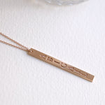 Load image into Gallery viewer, Picture of personalized name bar necklace long bar
