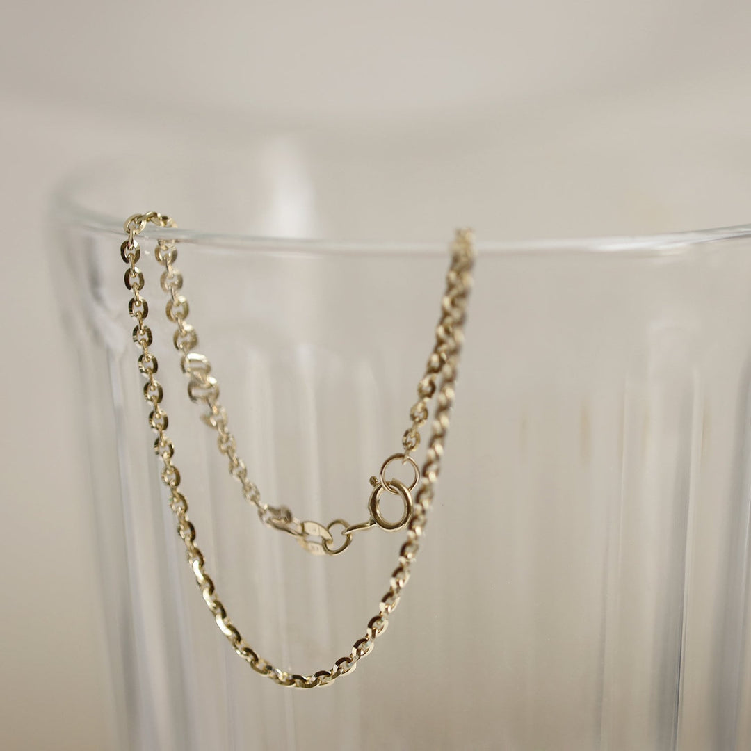 Picture of thick rolo chain bracelet gold chain