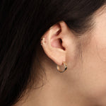 Load image into Gallery viewer, Picture of wide open hoops solid gold earrings wide
