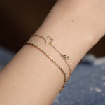 Load image into Gallery viewer, Picture of star charm bracelet personalized initial
