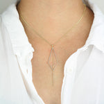 Load image into Gallery viewer, Picture of geometric necklace 14k solid gold
