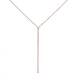 Load image into Gallery viewer, Picture of 14k gold bar pendant necklace minimalist
