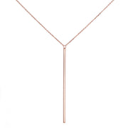 Picture of 14k gold bar pendant necklace minimalist