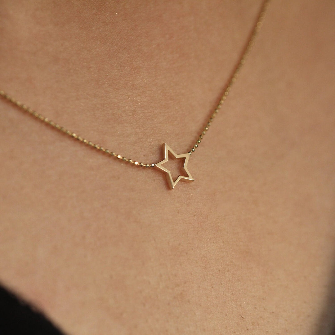 Picture of star charm necklace star charm choker 1