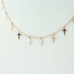 Load image into Gallery viewer, Picture of cross charm necklace cross charm choker
