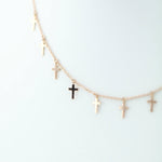 Load image into Gallery viewer, Picture of cross charm necklace cross charm choker
