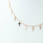 Picture of cross charm necklace cross charm choker