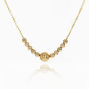 Picture of gold beads necklace 14k solid gold