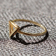 Picture of 14k gold triangle ring triangle ring