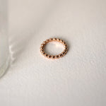 Load image into Gallery viewer, Picture of 14k gold bead ring 14k wedding band bead
