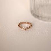 Picture of double chevron ring minimalist ring