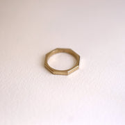 Picture of unique octagon gold ring 14k solid gold